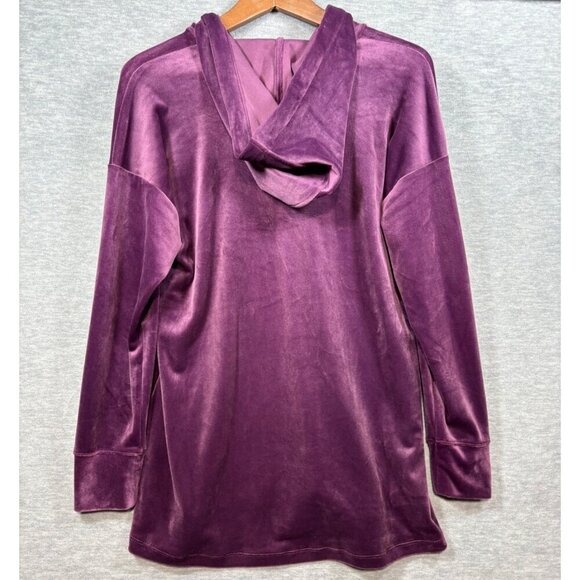 Pure J Jill Velvet Purple‎ Hoodie Long Sleeve Relaxed Fit Tunic Womens  S - Picture 5 of 5